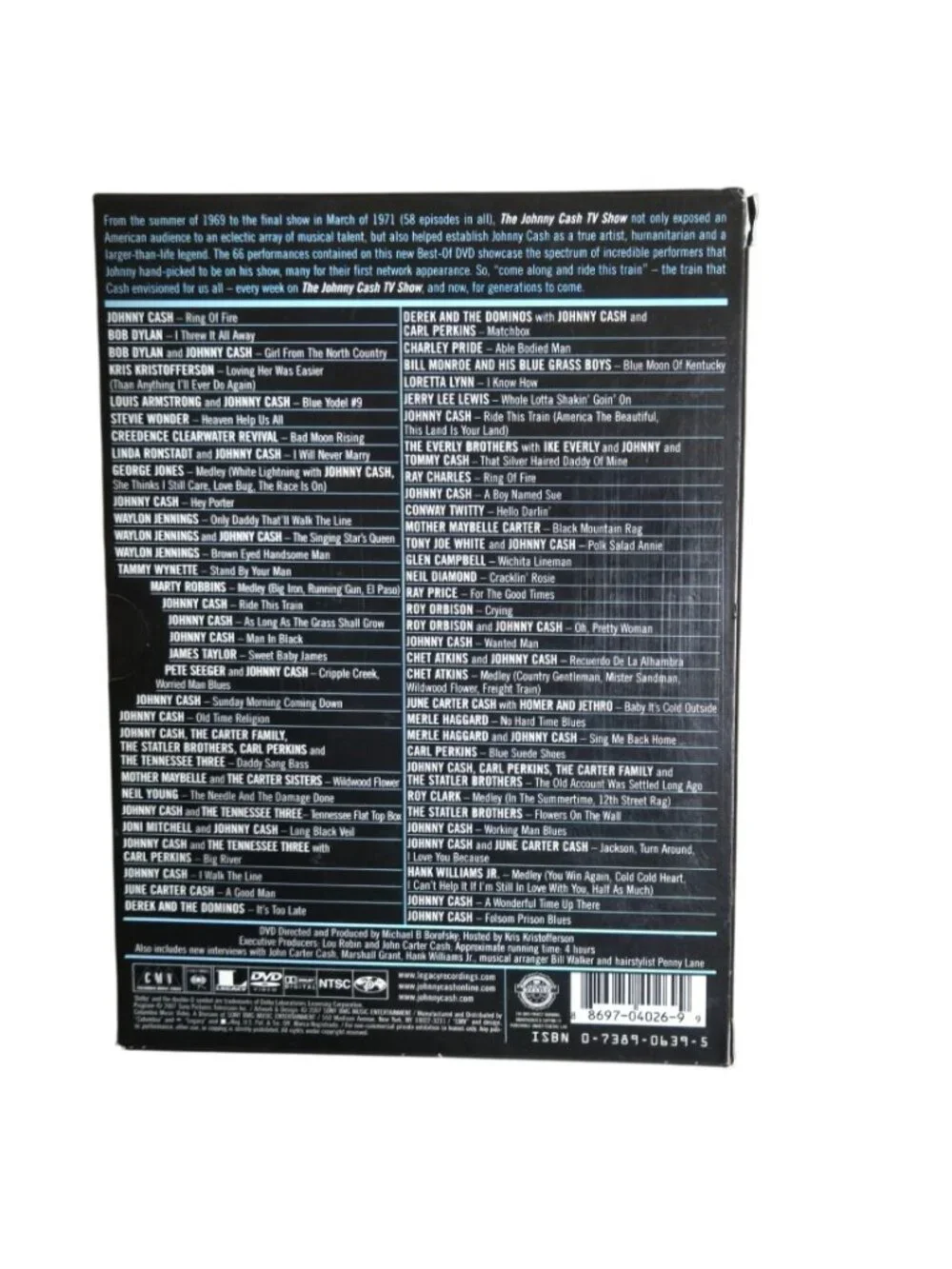 The Best Of The Johnny Cash TV Show 1969-1971 2 Disc DVD Set